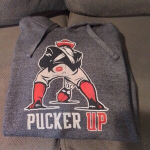 Gray Pucker Up Hoodie
